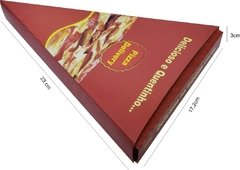 500 pçs Embalagem Pizza Pedaço Delivery - Linha Vermelha
