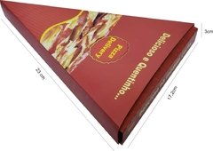 100 pçs Embalagem Pizza Pedaço Delivery - Linha Vermelha