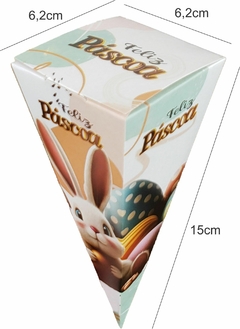 25 Embalagem Cone Trufado Cenoura Chocolates Pascoa Coelho Especial - comprar online