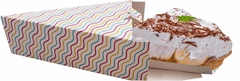 100 pçs Embalagem Pedaço para Bolos/tortas Banoffee (delivery) - Linha Listrada