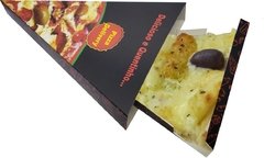 100 pçs Embalagem Pizza Pedaço Delivery - Linha Black