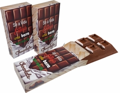 10 pçs Embalagem Caixa Barra De Chocolate Gourmet