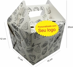 1000 pçs Embalagem Maletinha G Delivery Porções Personalizado