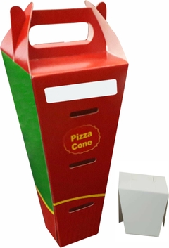 1000 pçs Embalagem Pizza Cone Delivery (para 01 cone) na internet