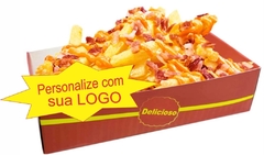 1000 PÇS EMBALAGEM PORÇÕES P (RETANGULAR) / BATATA FRITAS / SALGADOS - Personalizado