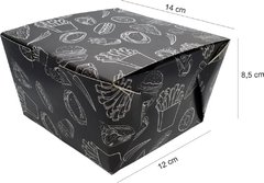 Imagem do 1000 pçs Embalagem Batata Recheada / Porções Delivery - Linha Black