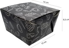 Imagem do 500 pçs Embalagem Batata Recheada / Porções Delivery - Linha Black
