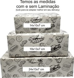 Imagem do 500 pçs Embalagem Delivery M Frango Porções com molho com Pelicula Interna