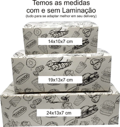 Imagem do 1000 pçs Embalagem Delivery P Batata Fritas e Porções 14x10x7cm Personalizado