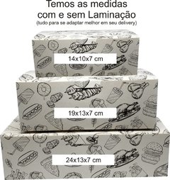 500 pçs Embalagem Delivery M Batata Fritas e Porções 19x13x7cm - loja online