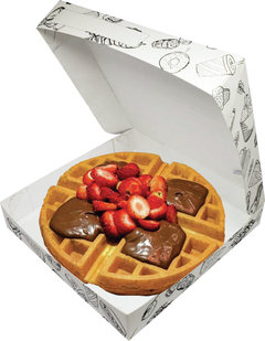 100 pçs Embalagem Delivery Waffle / Crepe Frances / Tapioca - Linha Classica na internet