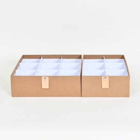 Caja Organizadora con 9 divisiones kraft sin tapa CA38SMI - comprar online