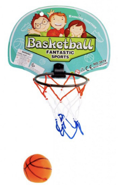 Aro de basquet de juguete bebes + pelota blanda
