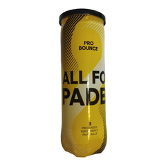 Imagen de Tubo Pelotitas Pro Bounce All For Padel Paddle x 3 Importado