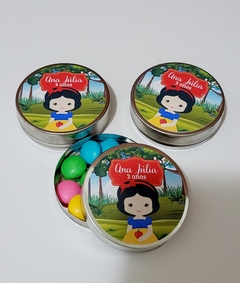 Kit 15 latinhas Branca de Neve lembrancinha tema Branca de Neve personalizada na internet