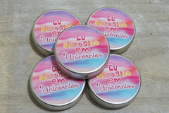 Kit 10 latinhas Unicornio lembrancinha tema Unicornio personalizada