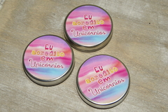 Kit 15 latinhas Unicornio lembrancinha tema Unicornio personalizada - Festinha Legal