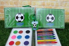 10 estojos de pintura Futebol com 31 itens completo lembrancinha futebol - loja online