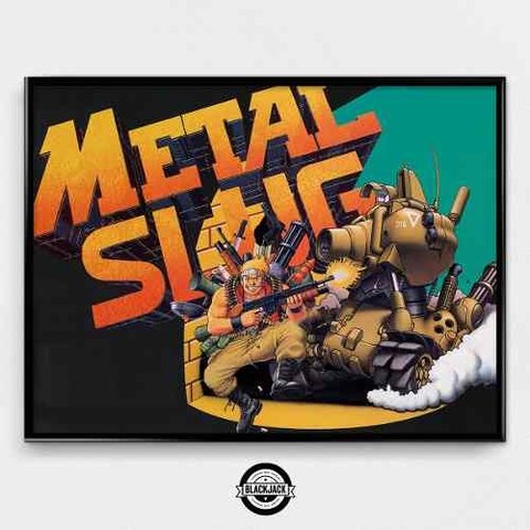 Cuadro Metal Slug Gamer Arcade Retro Deco Juegos 30x40 Slim