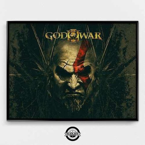 Cuadro God Of War Gamer Arcade Poster Deco 30x40 Slim