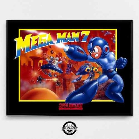 Cuadro Mega Man Retro Gamer Arcade 30x40 Slim
