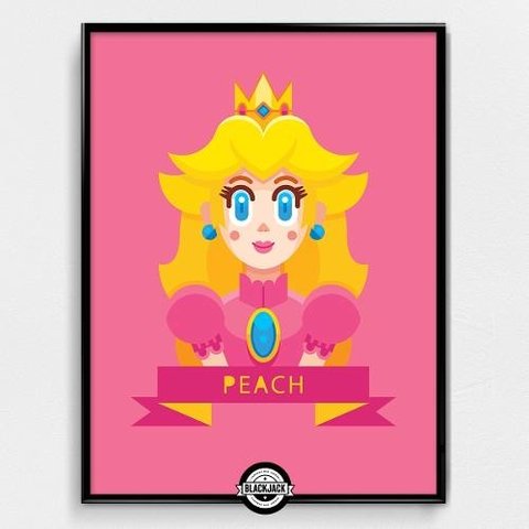 Cuadro Super Mario Bros Princess Peach Arcade 30x40 Slim