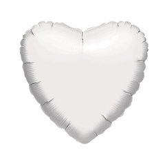 globo de helio de corazón blanco