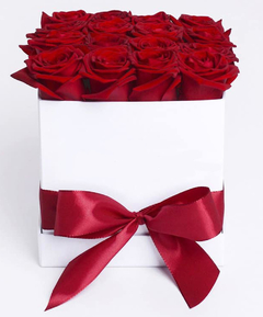 flower box caja de rosas rojas 