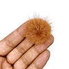 POMPOM ACHATADO PEQUENO 2,5cm (2 unidades) - Marrom