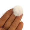 POMPOM ACHATADO PEQUENO 2,5cm (2 unidades) - Branco