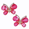 APLIQUE BORBOLETA METAL COM PEDRA (unidade) - PINK