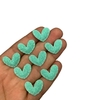 Aplique mini coração glitter (10 unid.) - Verde