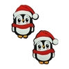 APLIQUE DE NATAL PINGUIM DE GORRO - EMBORRACHADO (3 unidades)