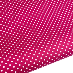 Tecido tricoline estampado (35x45cm) - Pink poá branco