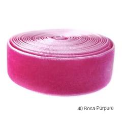 VELUDO SANDING - 22MM (3 metros) - 40 - ROSA PÚRPURA