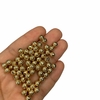 Miçanga - Bola de latão detalhada dourada - 6mm (25 gramas)