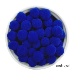 Mini pompom (10mm) - aprox 100 unidades - AZUL ROYAL