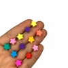 Miçanga (fimo) - Estrelas coloridas 10mm (30 unidades)
