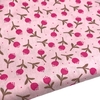 Tecido tricoline estampado (35x45cm) - Tulipa rosa