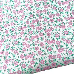 Tecido tricoline estampado (35x45cm) - Florzinha rosa