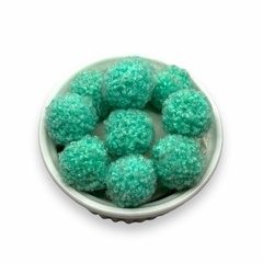 Pompom de lã bolinha 2cm (10 unid.) - Verde água
