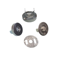 Botão magnético para bolsa redondo (2 unid.) metal prata - comprar online