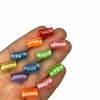 Miçanga retangular translúcida colorida (port) 15MM - 25 gramas