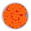 MINI FLORZINHA DE TECIDO - 2cm (pct com 20 unidades) - LARANJA NEON