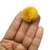 POMPOM ACHATADO PEQUENO 2,5cm (2 unidades) - Mostarda