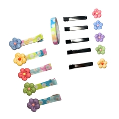 Kit Hair Clips Flores