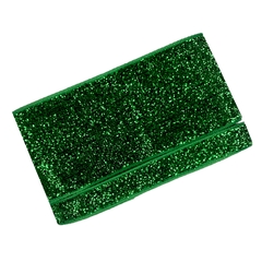 Kit veludo com glitter lurex 10/38mm (2 mts) - verde bandeira