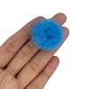 POMPOM ACHATADO PEQUENO 2,5cm (2 unidades) - Azul Neturno