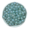 Miçanga - Bola translúcida com cor no centro (50 gr.) - 8mm - Azul