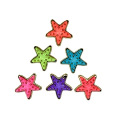 Aplique/botão estrelas do mar (5 unid. sortidos) Resina